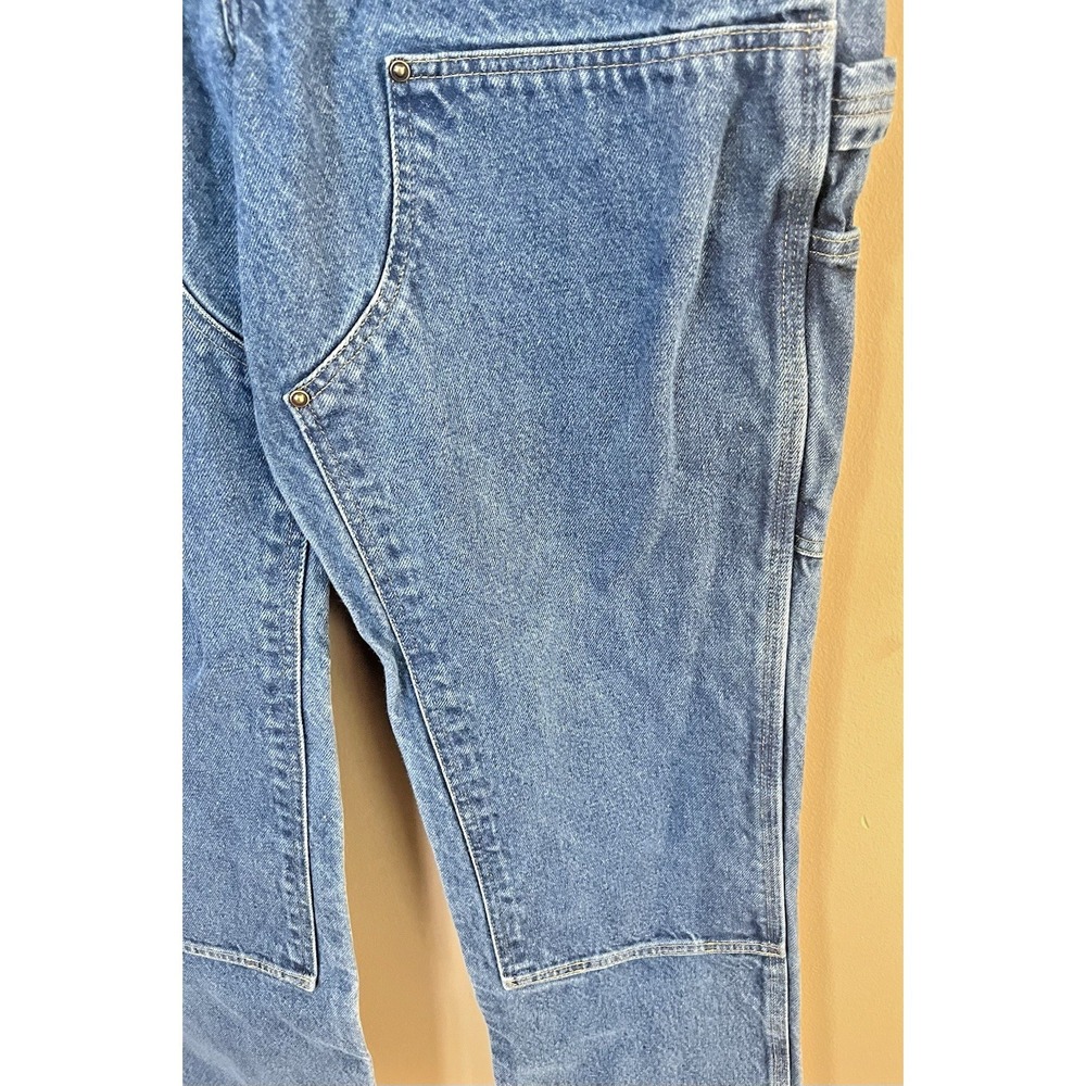 Vintage Carhartt Double Knee Carpenter Pants Mens 36x32 Painted Faded Denim - Picture 3 of 16